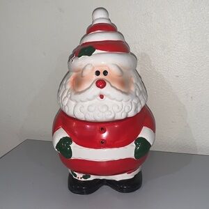Vintage Festive Santa Claus Holiday Cookie Jar